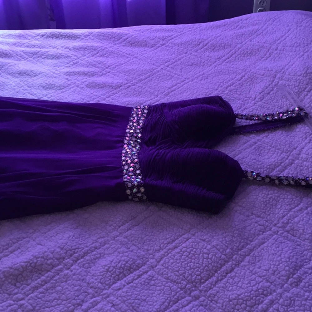 Purple jeweled gown